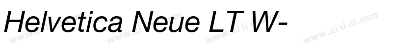 Helvetica Neue LT W字体转换